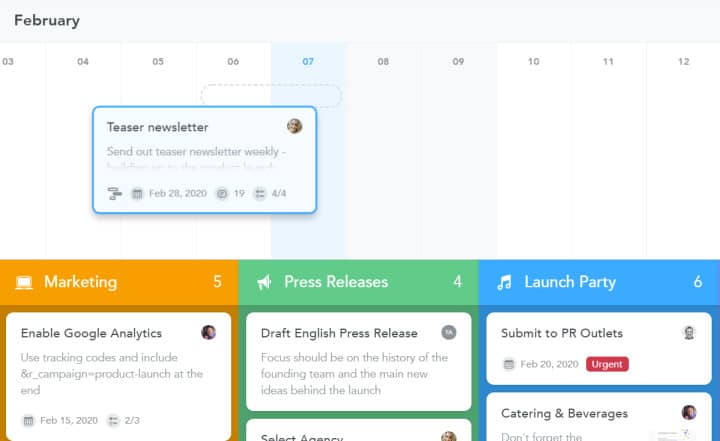 Meistertask Timeline View