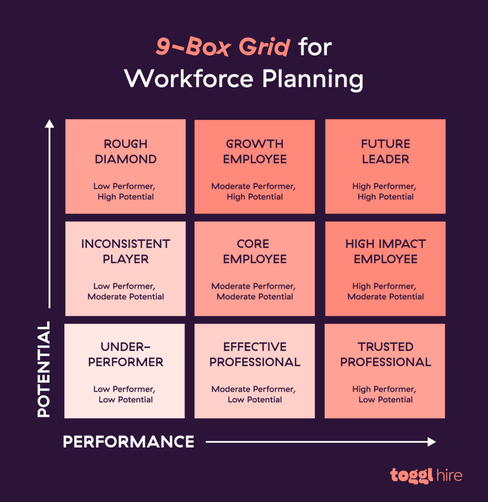 9-box grid for workforce planning