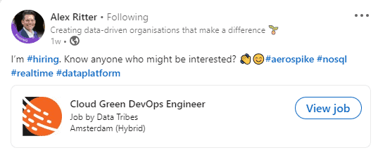 Using hashtags is a big part of effective social recruiting as it gets your ads in front of more people that count.