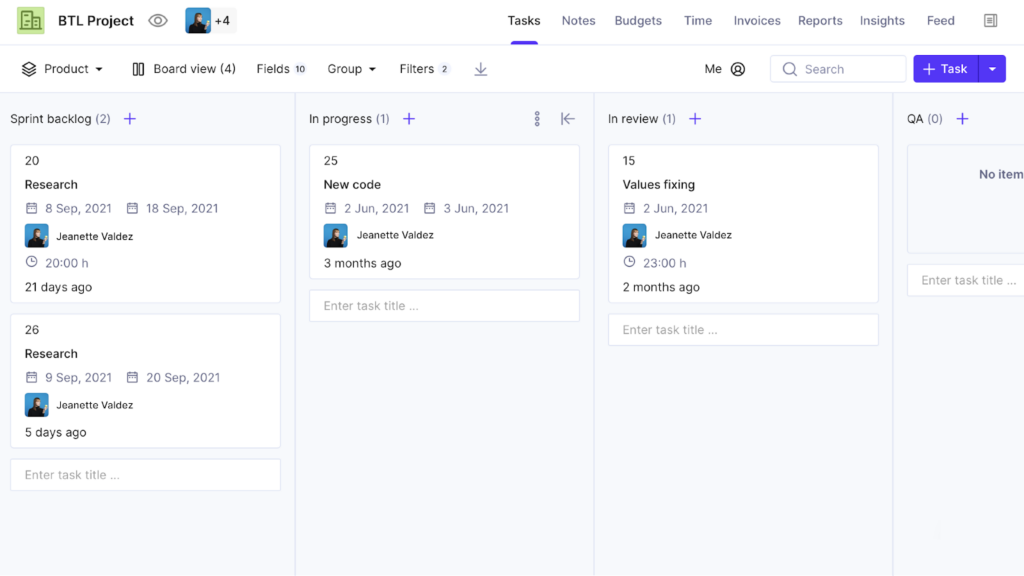 A screenshot of Productive.io
