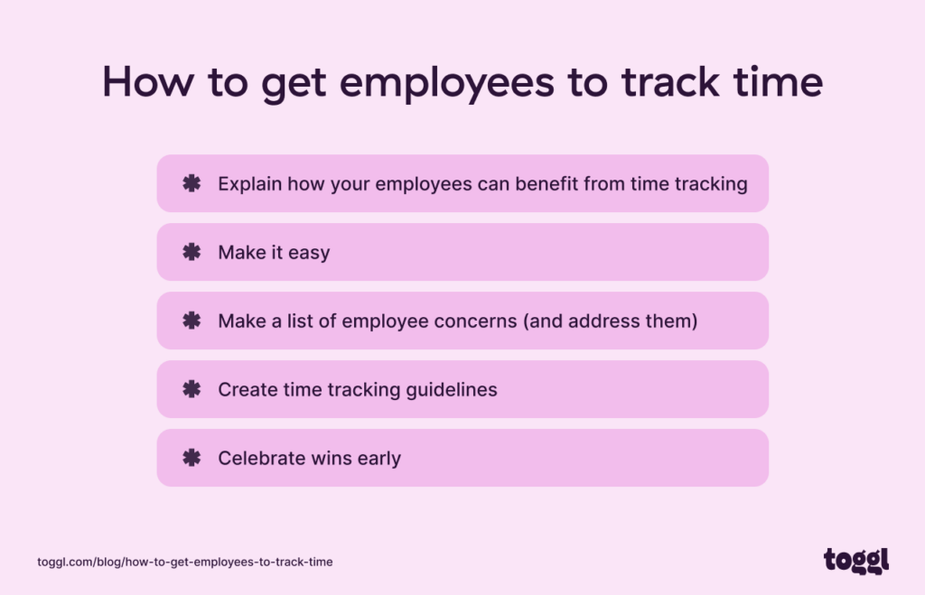 How to get employees to track time
