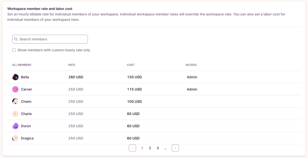Toggl Track screenshot.