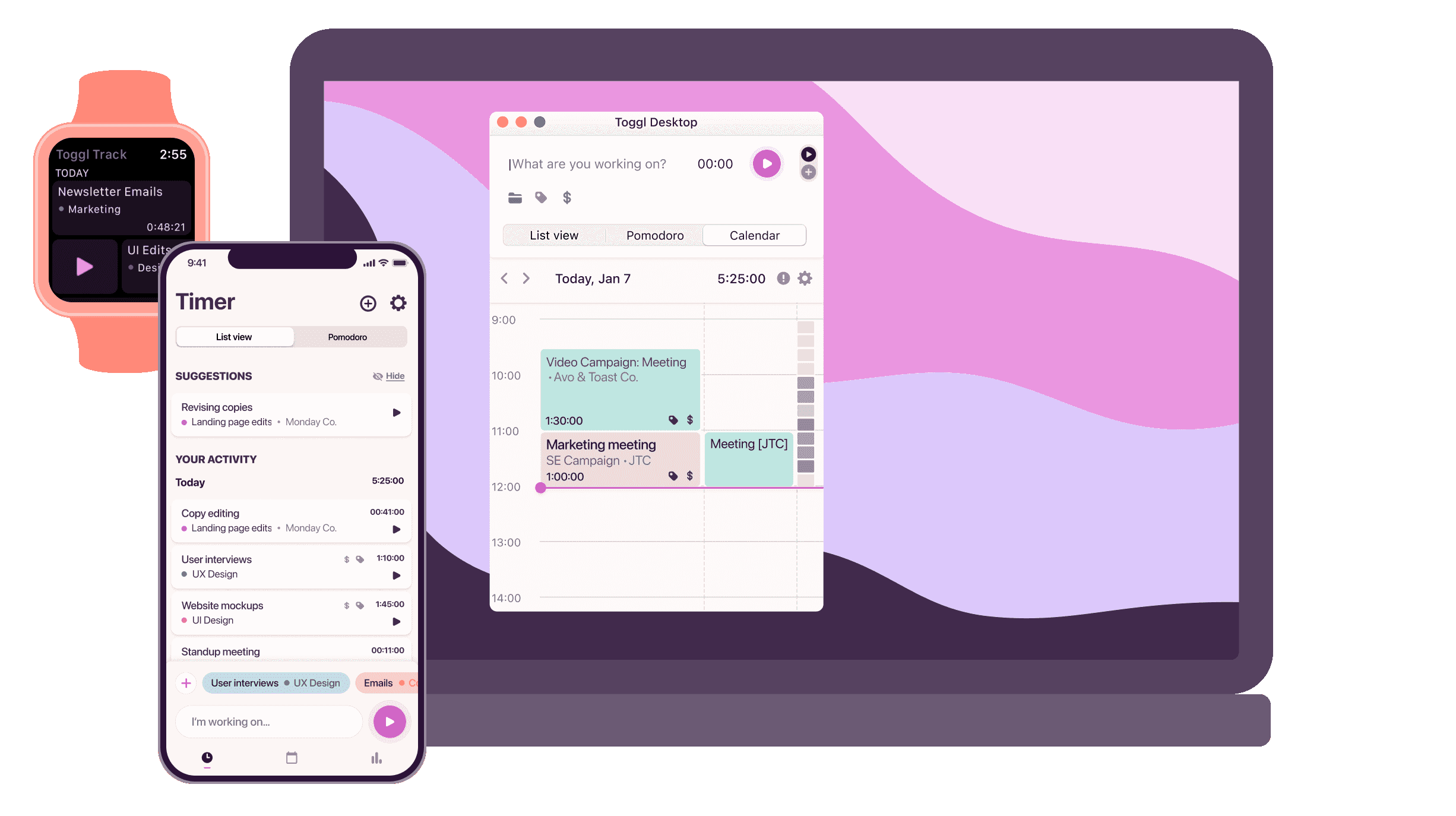 Toggl Track phone apps