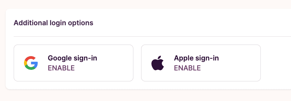 Toggl Plan enable social login